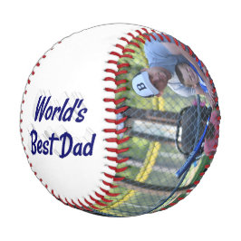 Pelota De Béisbol Mejor papá foto padres Día azul oscuro