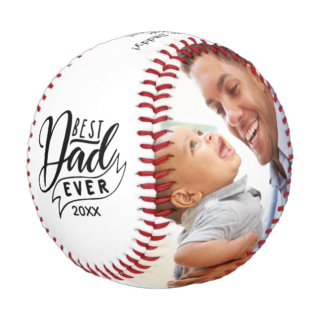 Pelota De Béisbol Mejor Papá Moderno Nunca Dos Fotobéisbol (Angular)