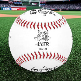 Pelota De Béisbol Mejor Papá Nunca | Día del padre personalizado