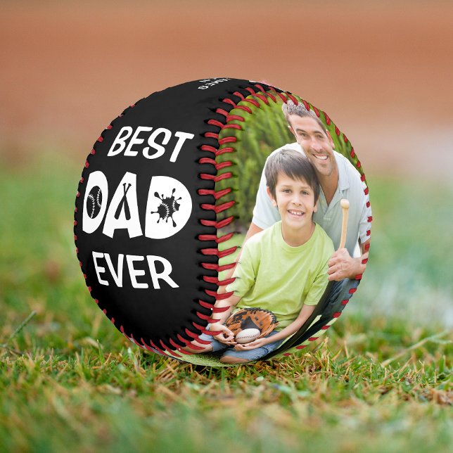 Pelota De Béisbol Mejor Papá Que El Béisbol Foto Nombre Personalizad (Subido por el creador)