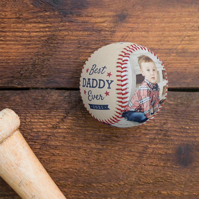 Pelota De Béisbol Mejor Papi | Foto Personalizado (Subido por el creador)