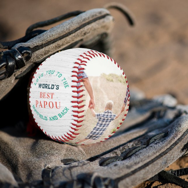Pelota De Béisbol Mejor Papou | Fotos familiares personalizadas (Subido por el creador)