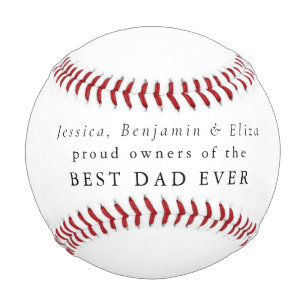 Pelota De Béisbol Mejor tipografía de nombres personalizados de papá