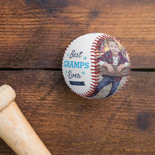 Pelota De Béisbol Mejores Gramps   Foto del Día del Padre del abuelo