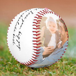 Pelota De Béisbol Mensaje de escritura a mano Keepsake foto del Día