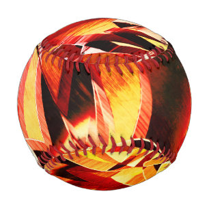 Pelota De Béisbol Mezcla de amarillento con rojo oscuro, fuerte raya