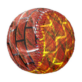 Pelota De Béisbol Mezclar el efecto rojo manchado, dorado o ladrillo