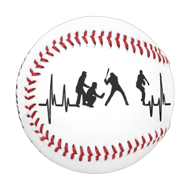 Pelota De Béisbol Mi Corazón Gana Por El Béisbol (Anverso izquierdo)