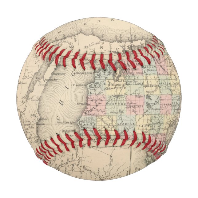 Pelota De Béisbol Michigan (Anverso)