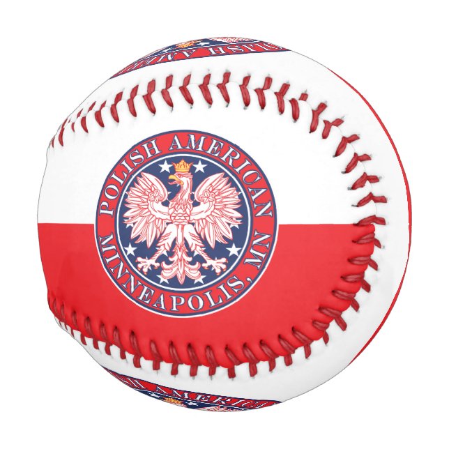Pelota De Béisbol Minneapolis Minnesota Águila Polaca (Anverso derecho)