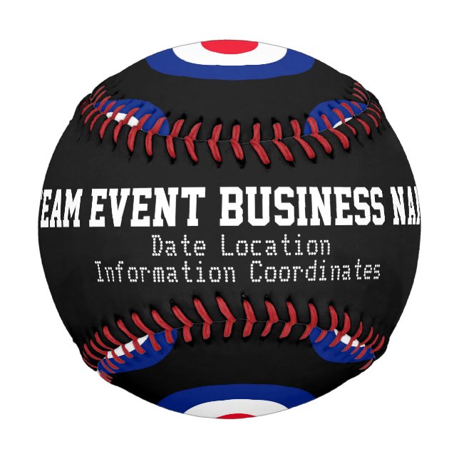 Pelota De Béisbol Mod Target Roundel Power Personalizado (Reverso)