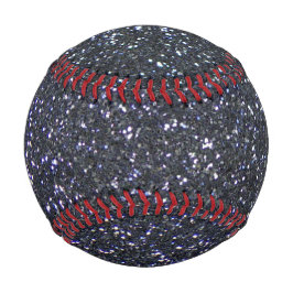 Pelota De Béisbol Moda Purpurina negro