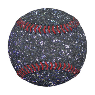 Pelota De Béisbol Moda Purpurina negro