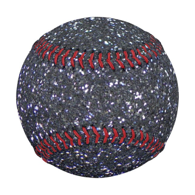 Pelota De Béisbol Moda Purpurina negro (Anverso)