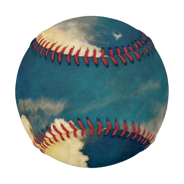 Pelota De Béisbol Moda Y Paisaje De Nubes (Anverso)