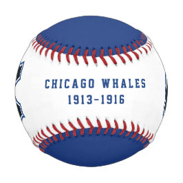 Pelota De Béisbol Modern Vintage Chicago Whales Homenaje