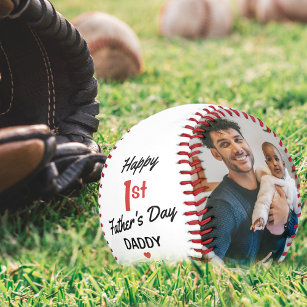 Pelota De Béisbol Moderno 2 Collage de fotos Primeros Padres Día Béi