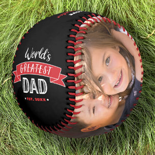 Pelota De Béisbol Moderno cartel rojo de papá, el más grande del mun