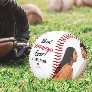 Pelota De Béisbol ¡Moderno collage de 2 fotos el mejor novio de todo