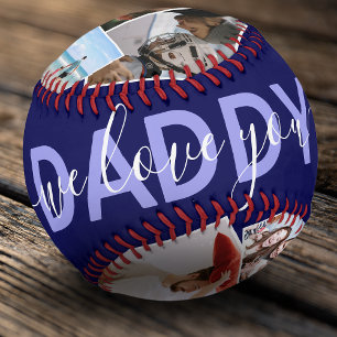 Pelota De Béisbol Moderno Collage de Fotos 'Te Amamos' Papá
