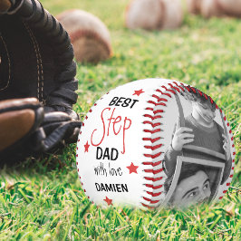 Pelota De Béisbol Moderno Collage Personalizado de 2 Fotos Mejor Pad