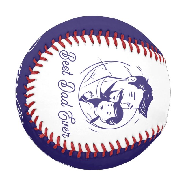 Pelota De Béisbol Moderno Foto Y Texto Personalizado (Anverso izquierdo)