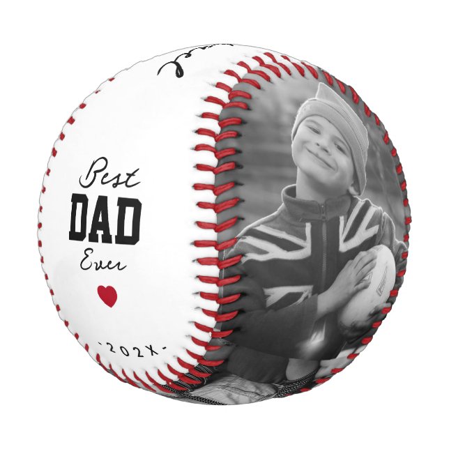 Pelota De Béisbol Moderno Mejor Papá Nacido Blanco Nacido (Angular)