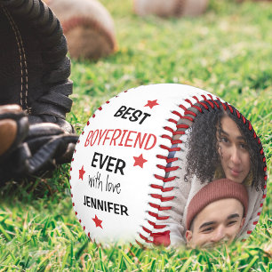 Pelota De Béisbol Moderno Novio Perfecto Personalizado con 2 Fotos