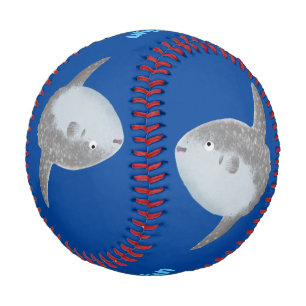 Pelota De Béisbol Mola mola de pez luna oceánica lindo personalizado