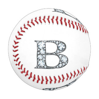 Pelota De Béisbol Monograma B Faux-"Diamond"
