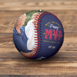 Pelota De Béisbol Monograma de dos fotos de la Personalizado MVP de