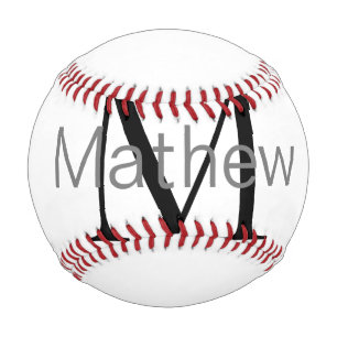 Pelota De Béisbol monograma de letra inicial simple añade tu letra d