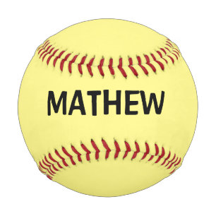 Pelota De Béisbol monograma de letra inicial simple añade tu nombre 