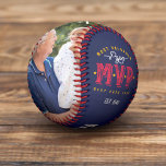 Pelota De Béisbol Monograma fotográfico de dos Personalizados MVP de<br><div class="desc">El regalo perfecto para su MVP - el papá más valioso. Celebra tu especial y maravilloso papá en tu vida con nuestro memorable y más valioso personalizado de papá dos beisbol de fotos. El diseño presenta "MVP - El papá más valioso - mejor papá jamás" en un diseño tipográfico genial....</div>