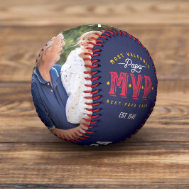 Pelota De Béisbol Monograma fotográfico de dos Personalizados MVP de
