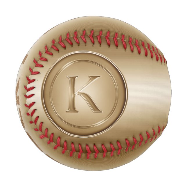 Pelota De Béisbol Monograma "Letra K" (Anverso izquierdo)