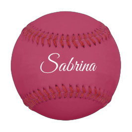 Pelota De Béisbol Monograma minimalista rosa cereza