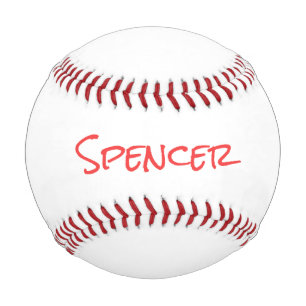 Pelota De Béisbol Monograma nombre personalizado minimalista 