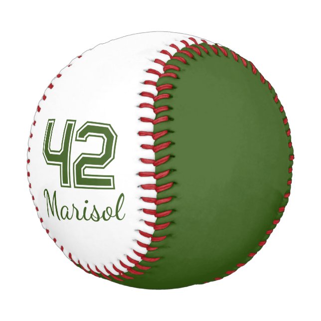 Pelota De Béisbol Monograma número jugador (Angular)