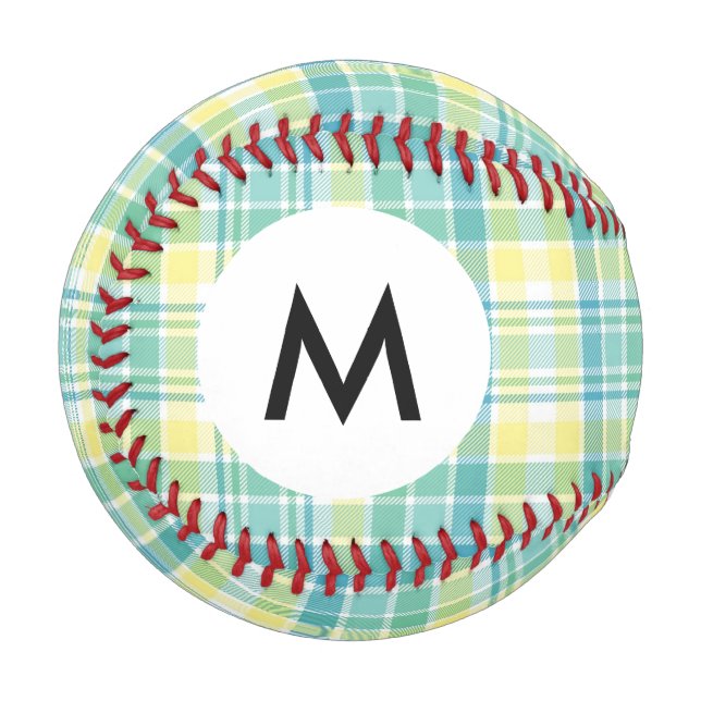 Pelota De Béisbol Monograma Pastel (Anverso izquierdo)