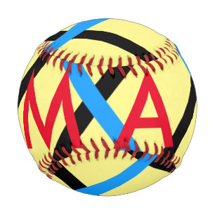 Pelota De Béisbol Monograma simple añada su letra de nombre man mini