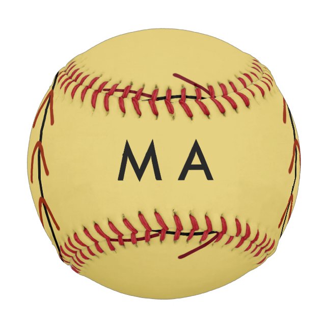 Pelota De Béisbol Monograma simple añada su letra de nombre man mini (Anverso)