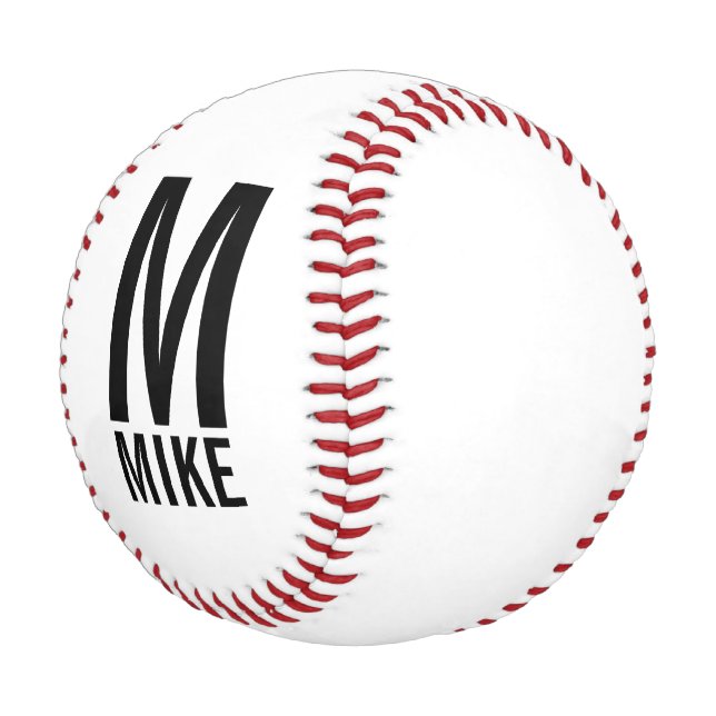 Pelota De Béisbol Monograma y nombre personalizados modernos (Angular)