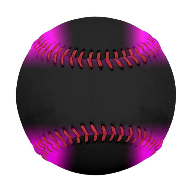 Pelota De Béisbol Morado pálido y ormbre negro luminoso (Anverso)
