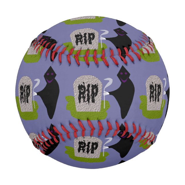 Pelota De Béisbol Muerte en el cementerio Halloween Béisbol (Anverso)