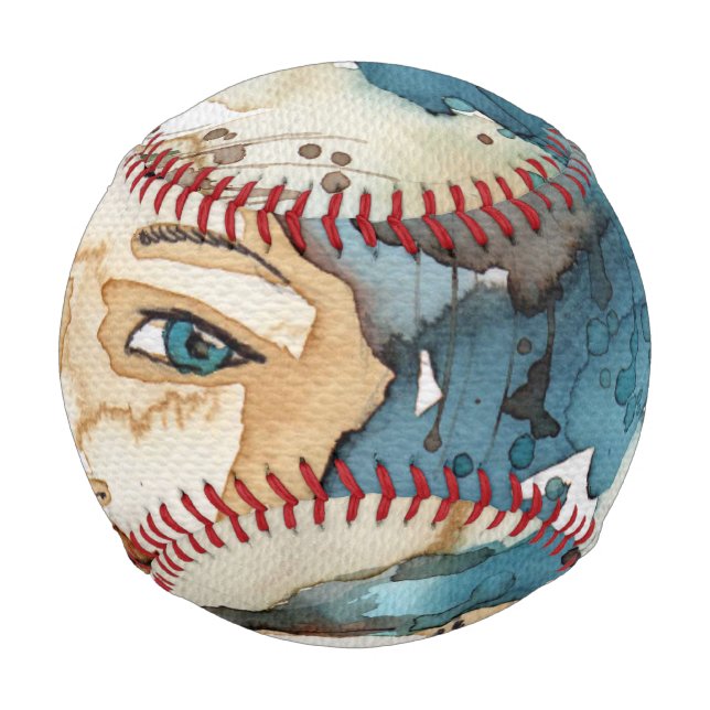 Pelota De Béisbol Mujer azul (Anverso)