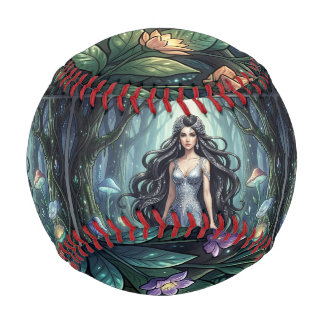 Pelota De Béisbol Mujer majestuosa con vestido plateado