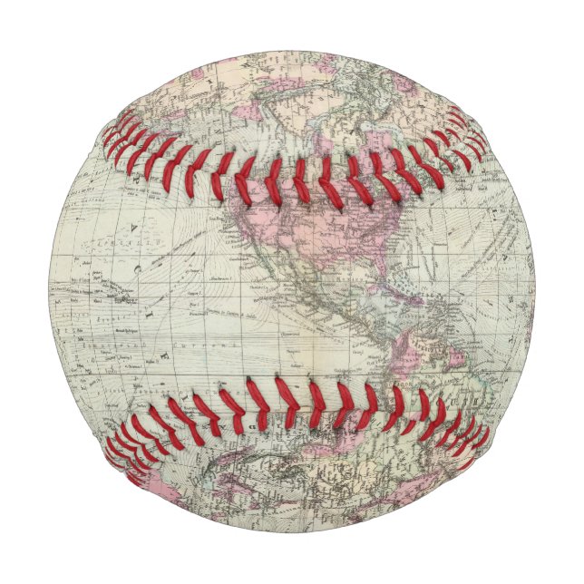 Pelota De Béisbol Mundo, proyección de Mercator (Anverso)