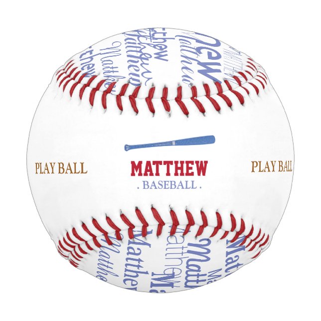 Pelota De Béisbol murciélago y juego personalizados (Reverso)