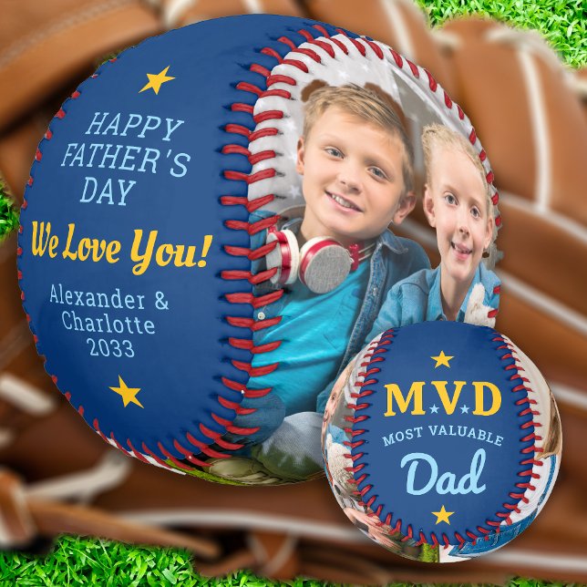 Pelota De Béisbol MVD de papá más valioso - Foto de moda Personaliza (Subido por el creador)